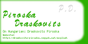 piroska draskovits business card